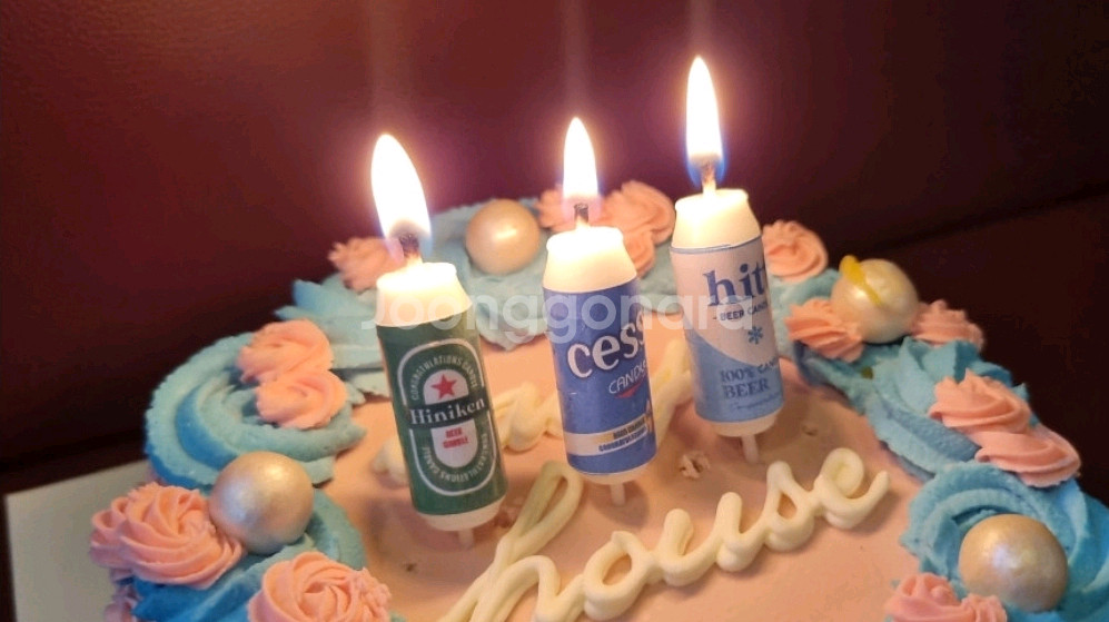새상품 맥주 소주 캔들 생일초 파티용품--0