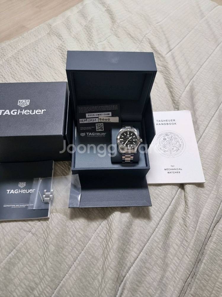 태그호이어 아쿠아레이서(풀박)41mm 검판--1