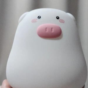 미사용)아기돼지 실리콘 무드등