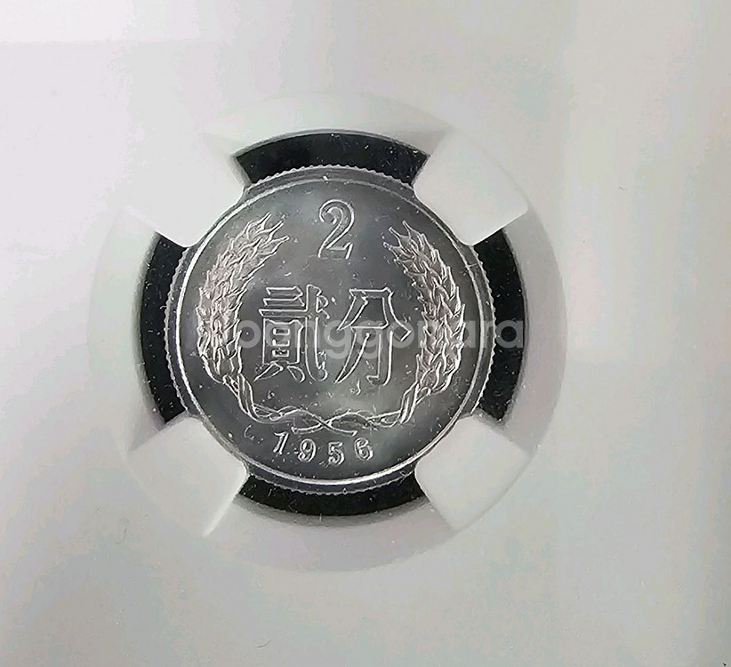 중국(1956년)2푼 NGC MS.68등급--2