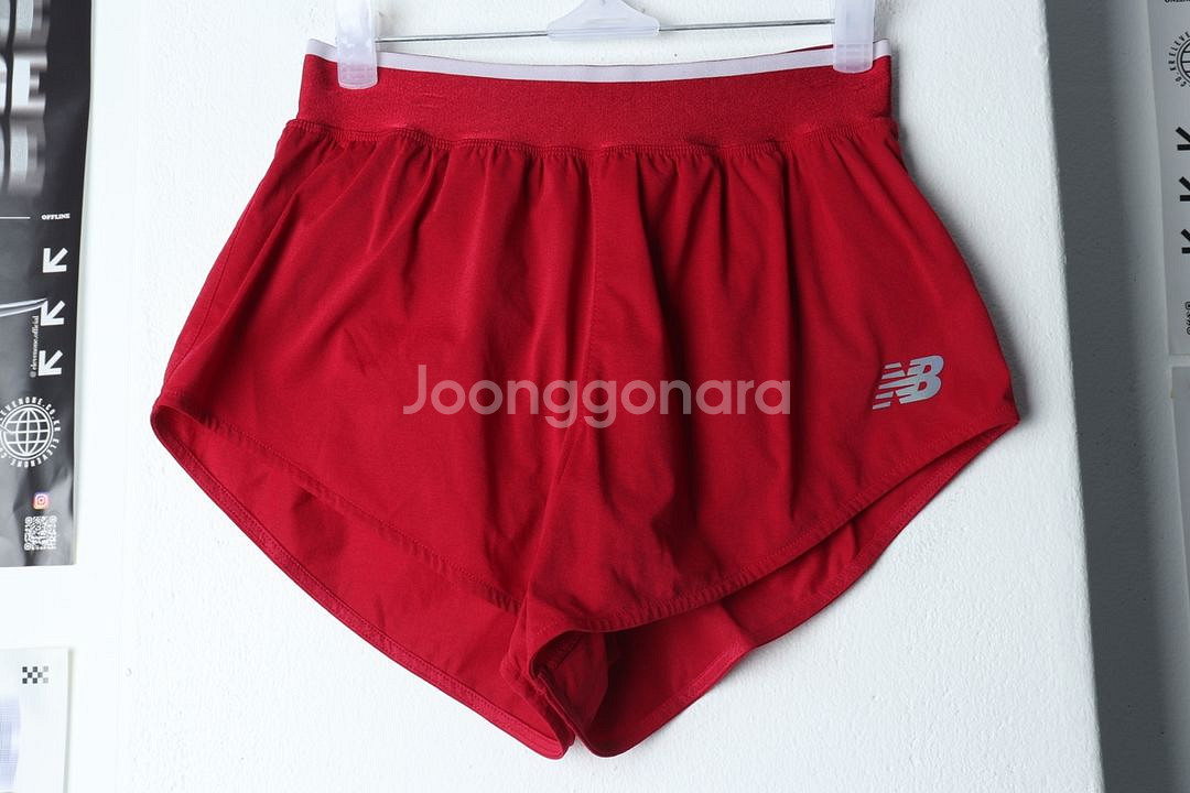 W(XS) 뉴발란스 반바지 팬츠 런닝 버건디 밴딩--1
