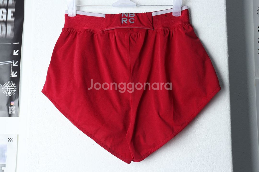 W(XS) 뉴발란스 반바지 팬츠 런닝 버건디 밴딩--3