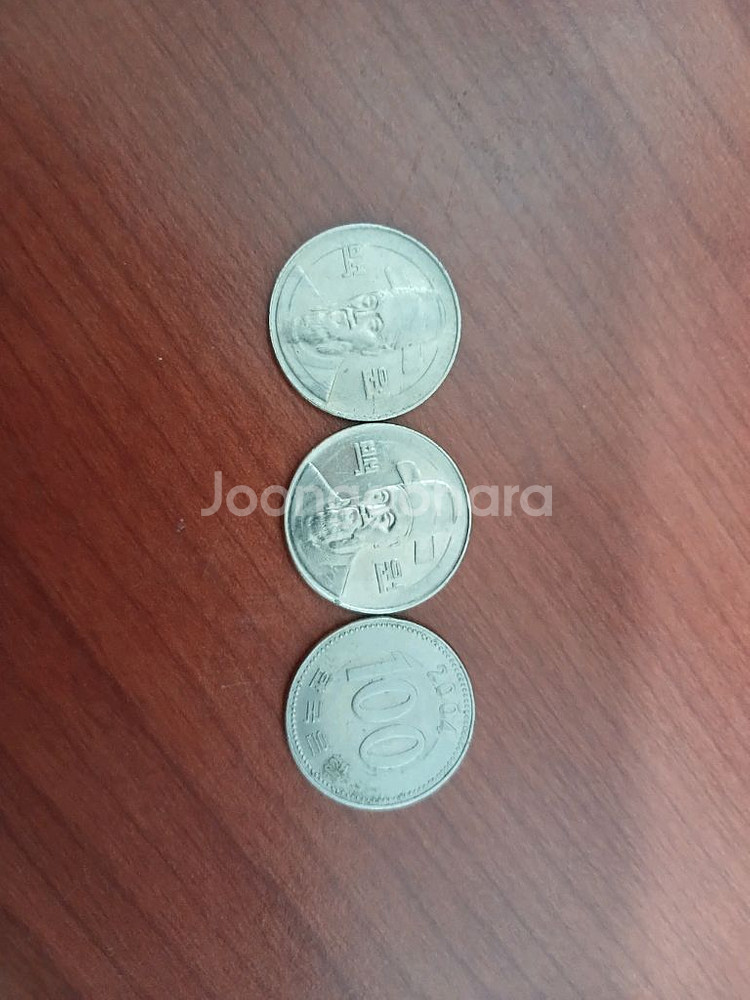100원 휘귀에러동전--1
