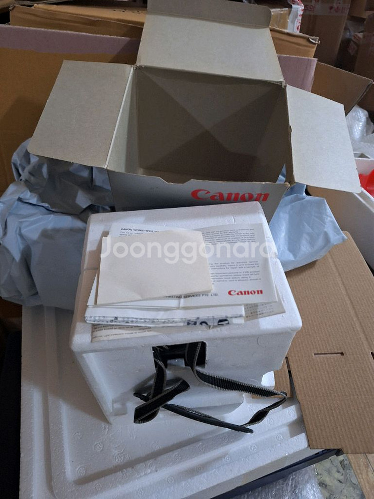 (박스/렌즈,플래시 세트)캐논 eos650 필름카메라--1