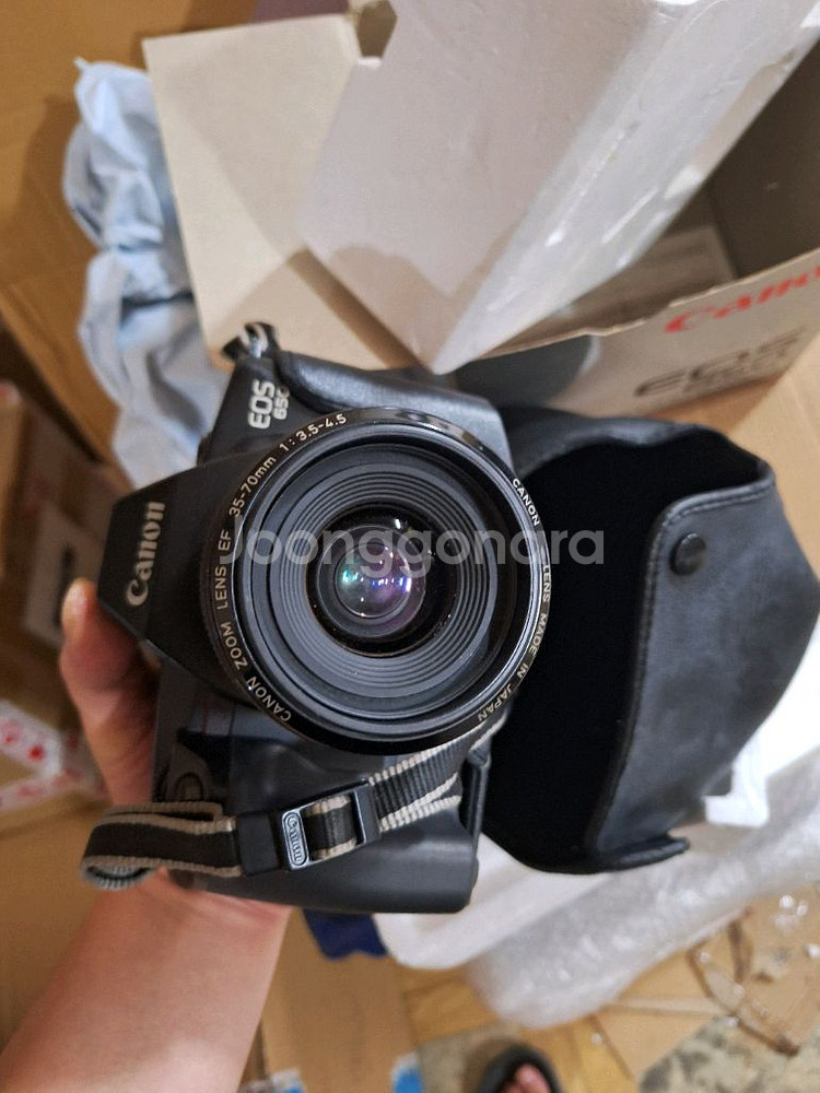 (박스/렌즈,플래시 세트)캐논 eos650 필름카메라--5