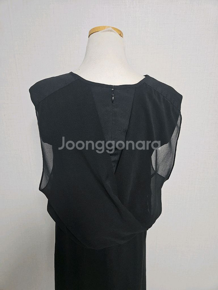 린(lynn) 블랙 쉬폰 롱 원피스--4