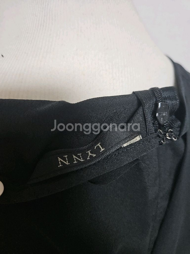 린(lynn) 블랙 쉬폰 롱 원피스--5