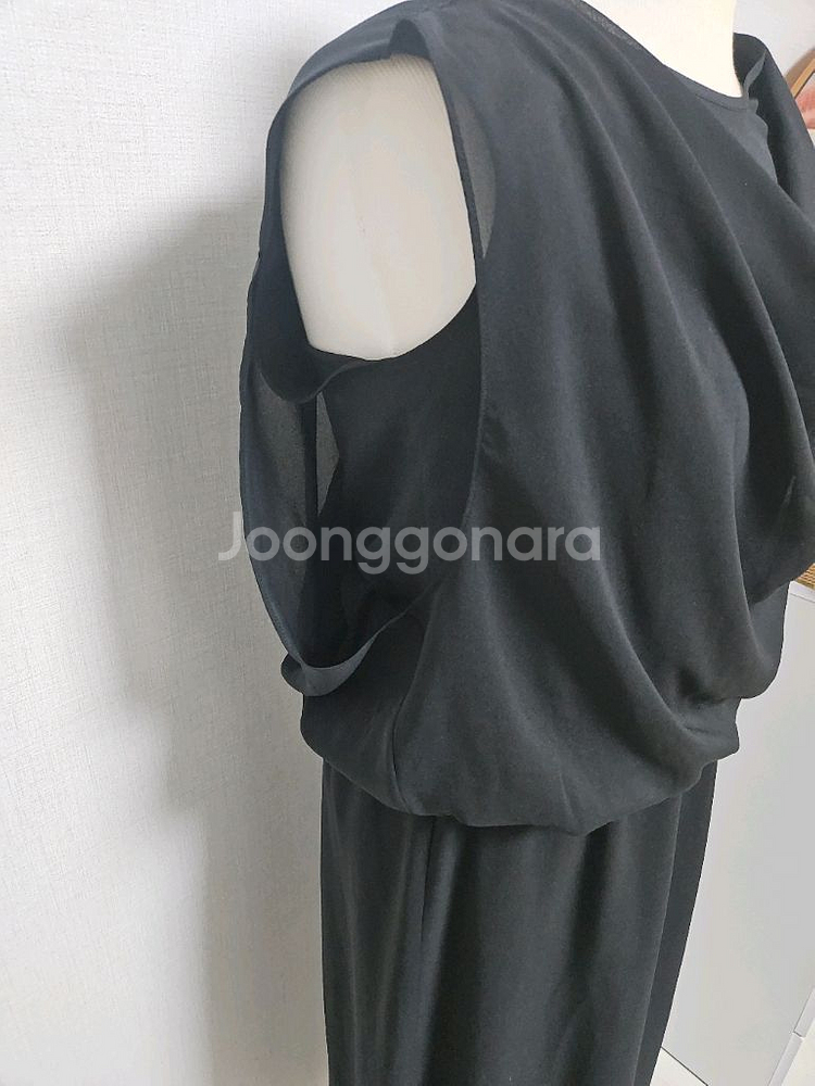 린(lynn) 블랙 쉬폰 롱 원피스--7