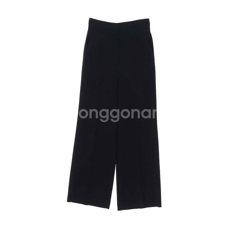 [S]모조에스핀 블랙 와이드 슬랙스 팬츠 바지--0