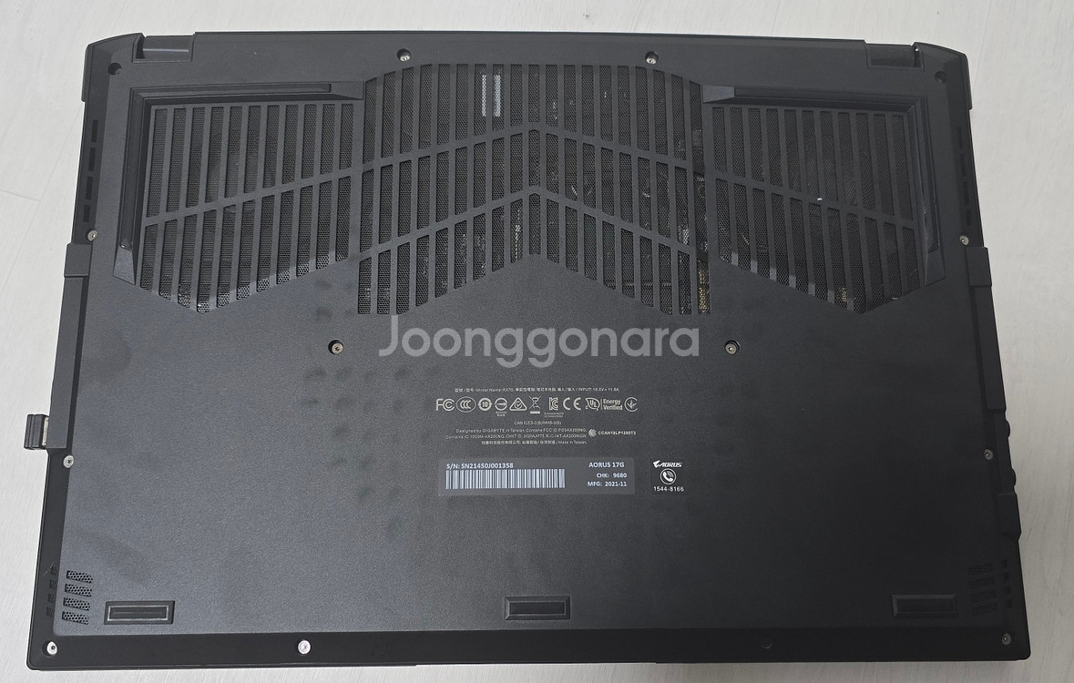 AORUS 17G KD 노트북 판매--2
