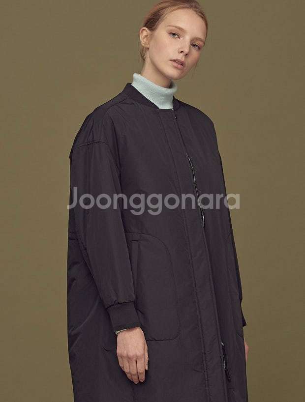 빈폴 스타디움 롱 패딩 점퍼 경량급 솜 누빔 코트 자켓--0