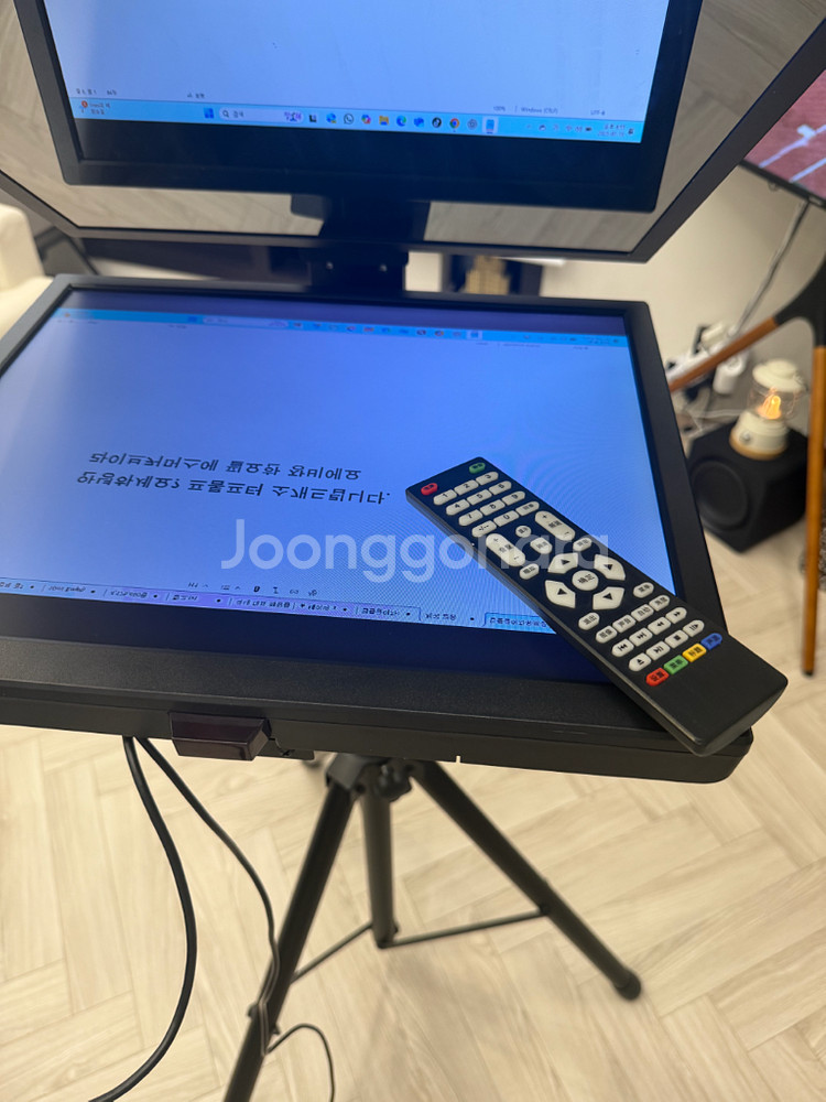 15.6인치 HDMI모니터내장형 텔레프롬프터 풀세트--1