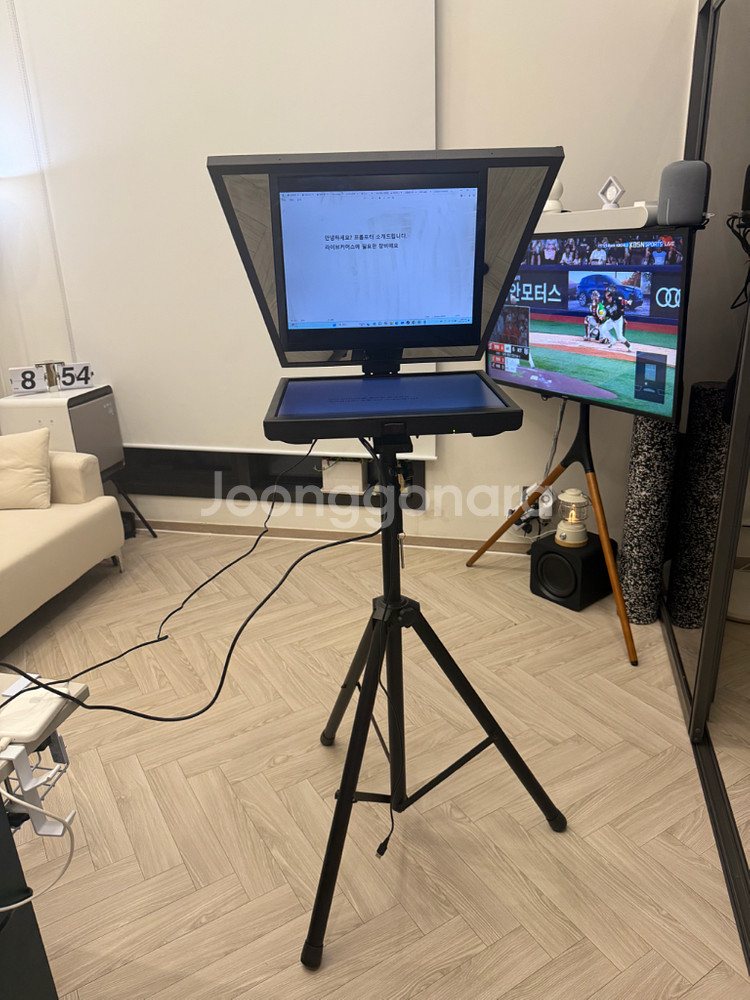 15.6인치 HDMI모니터내장형 텔레프롬프터 풀세트--0