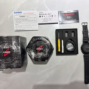 지샥 ga-2100 올블랙 메탈 커스텀