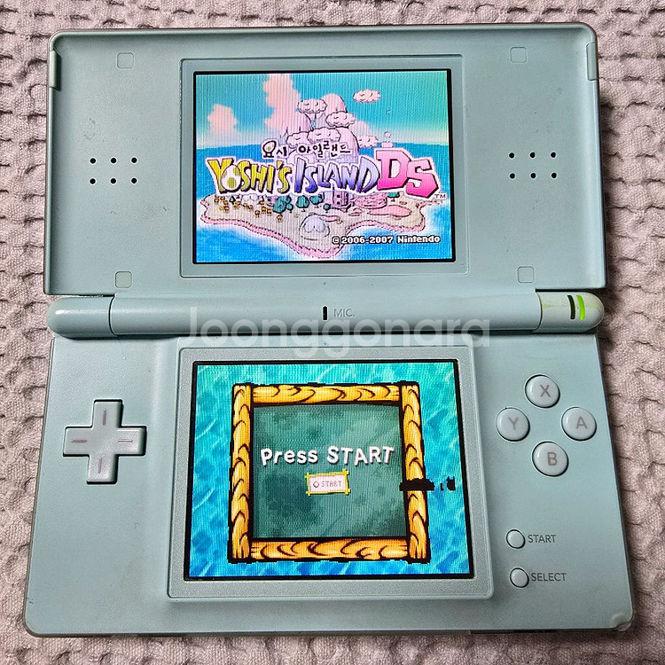 닌텐도 ds lite 아이스 블루 + GBA 칩 4개--0