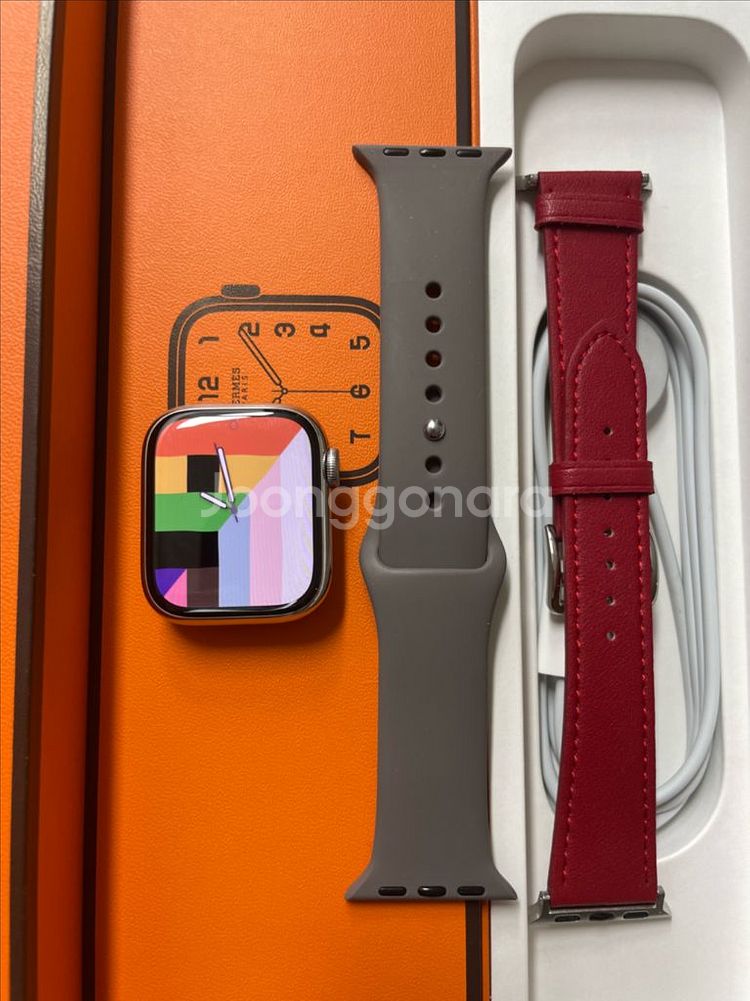 애플워치7에르메스 실버 41mm SS급--0