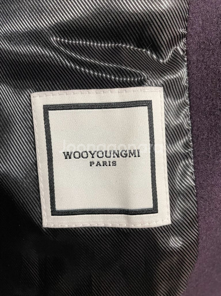 우영미 21fw 오버핏 바이올렛 하프 코트 48사이즈--5