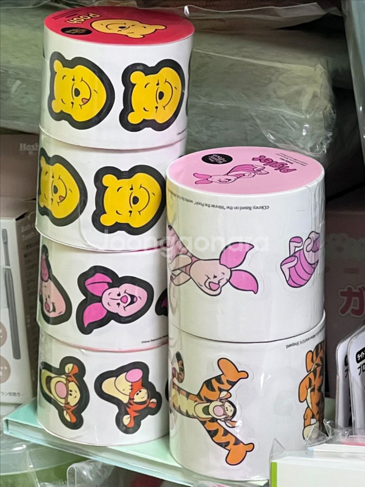디즈니 롤스티커_위니 더 푸 푸/피글렛/티거--0