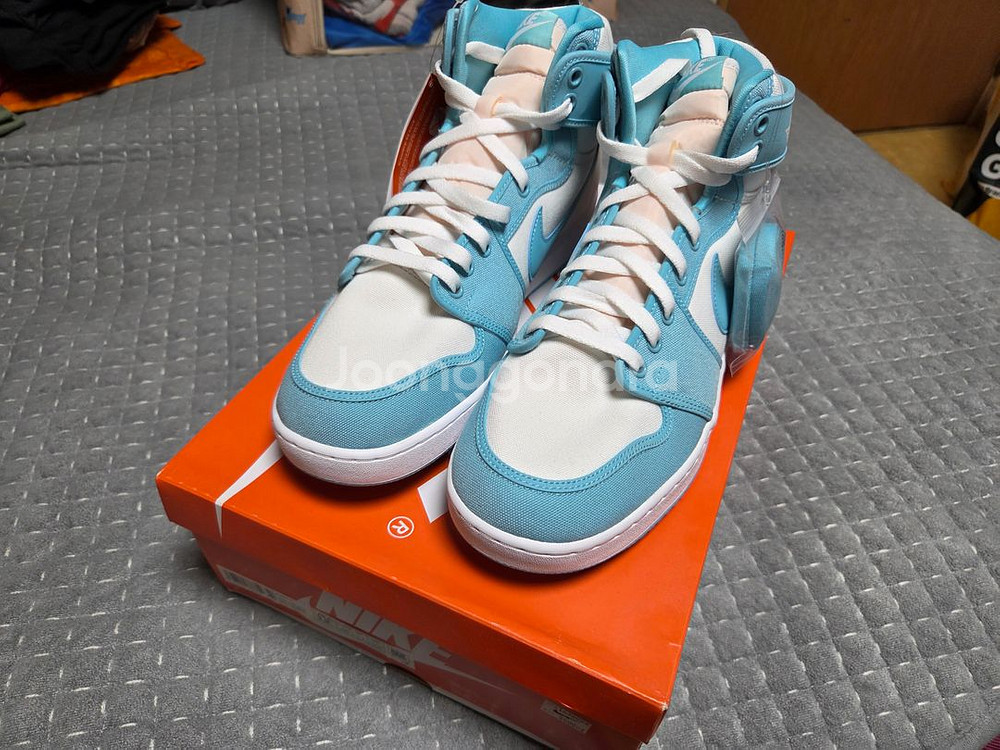나이키 조던1 ko 화이트아쿠아 300mm(새상품)--3
