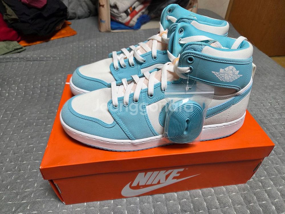 나이키 조던1 ko 화이트아쿠아 300mm(새상품)--5
