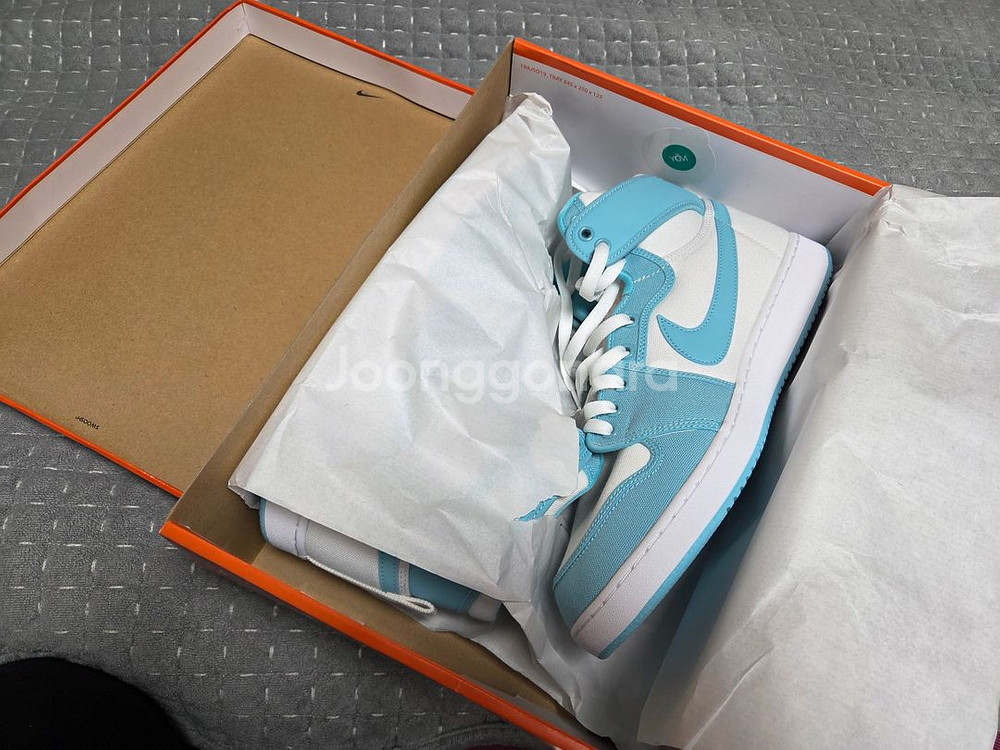 나이키 조던1 ko 화이트아쿠아 300mm(새상품)--2