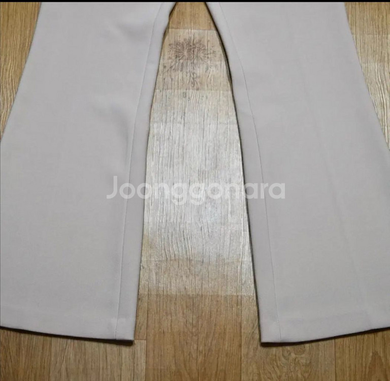 디어모먼트 여성 스판 밴딩 슬림핏 부츠컷팬츠 아이베이지--5