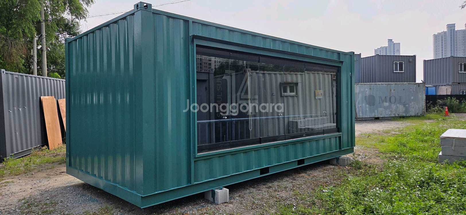 3x6 깨끗한 폴딩도어 컨테이너--0