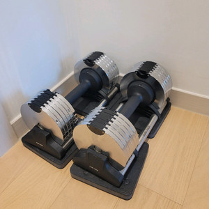 더스크랙 무게조절 덤벨 24kg x 2 + 소음방지패드
