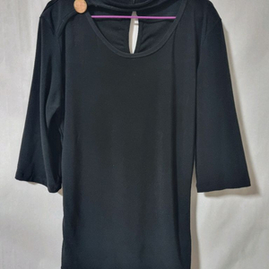 댄스복 7부 티셔츠 블랙