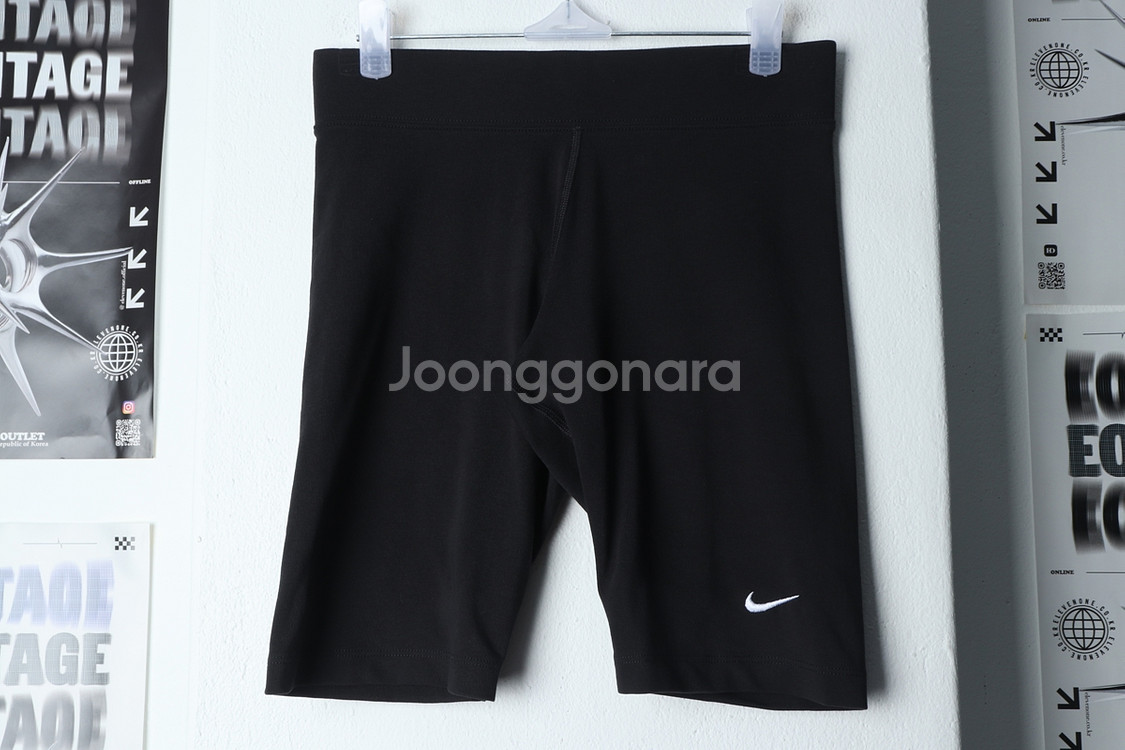 W(M) 나이키 반바지 팬츠 레깅스 블랙 밴딩--1