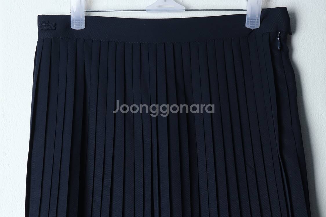 W(M) 라코스테 스커트 치마 네이비 플리츠 롱--2