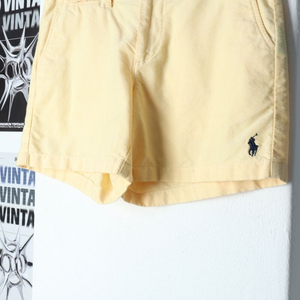 W(L-XL) 폴로 랄프로렌 반바지 팬츠 노랑 면 숏
