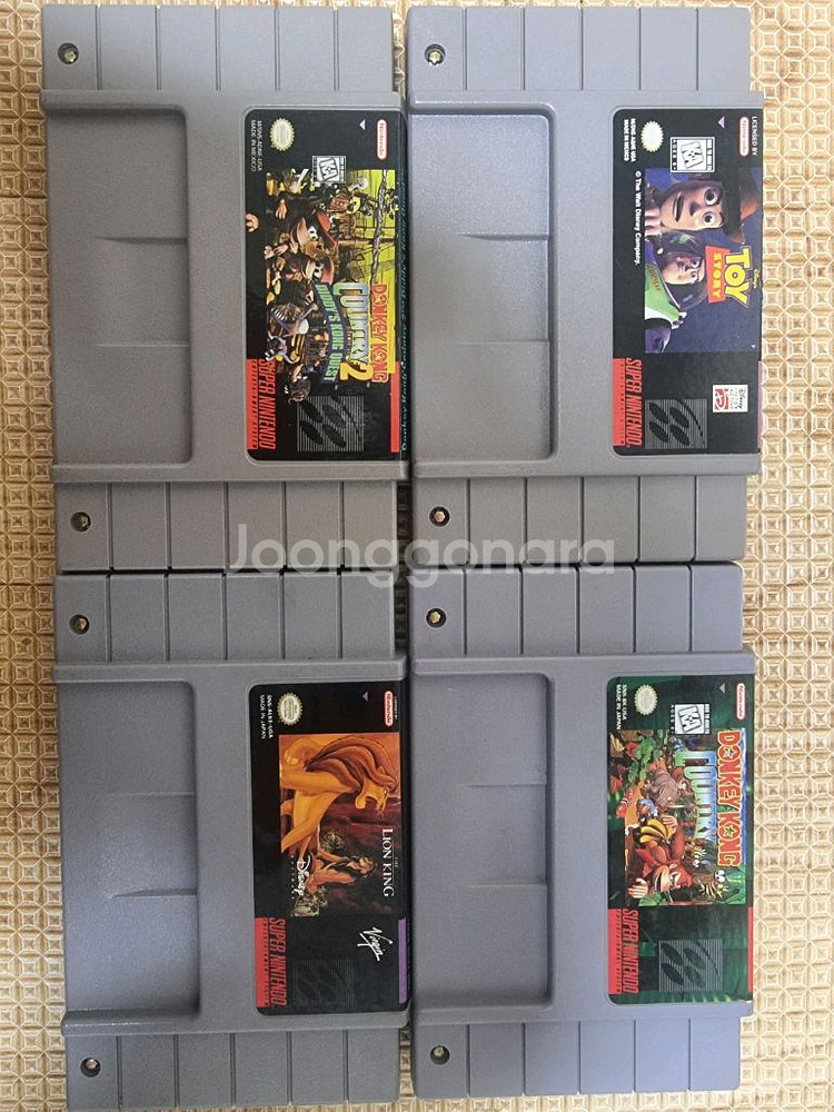 SNES 슈퍼패미콤 패미컴 북미판 본체 세트--8