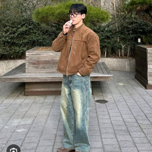(새 상품) 라퍼지스토어 바이커 레이싱 스웨이드 자켓
