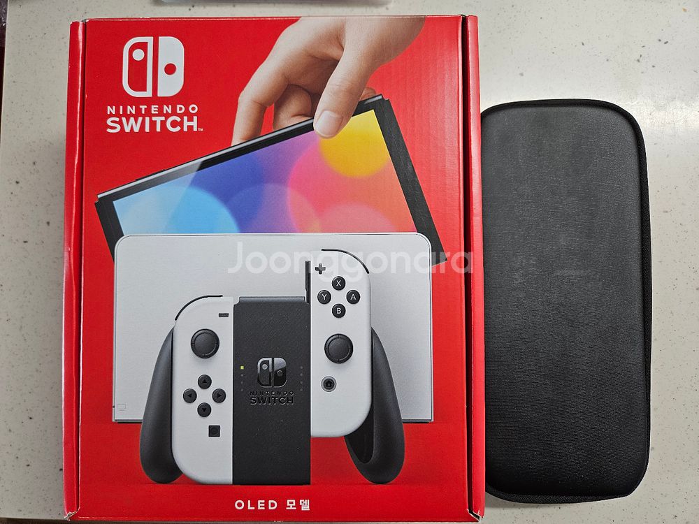 닌텐도 스위치 OLED 풀박 상태 S +정품파우치(택포--0