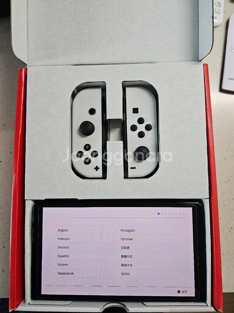 닌텐도 스위치 OLED 풀박 상태 S +정품파우치(택포--1