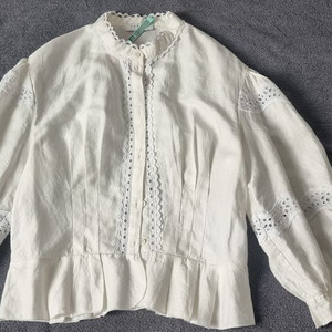 산드로(sandro) 린넨 7부소매 블라우스