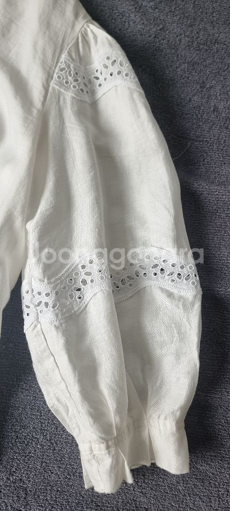 산드로(sandro) 린넨 7부소매 블라우스--3