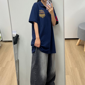 폴로 랄프로렌 트리플 포니 네이비 카라 반팔 티셔츠