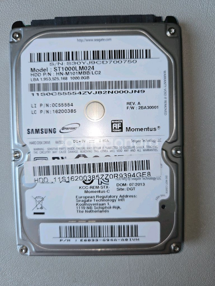 삼성.도시바 hdd 1테라 (2*2)4개 2.5인치--0