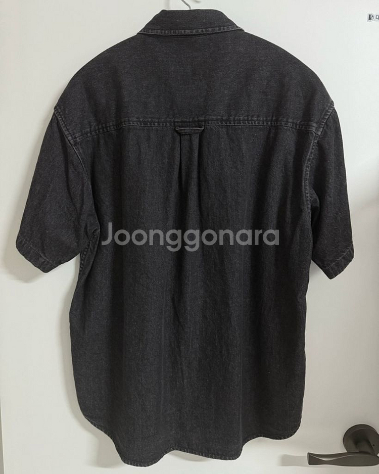 커버낫 C로고 데님 셔츠 블랙--7