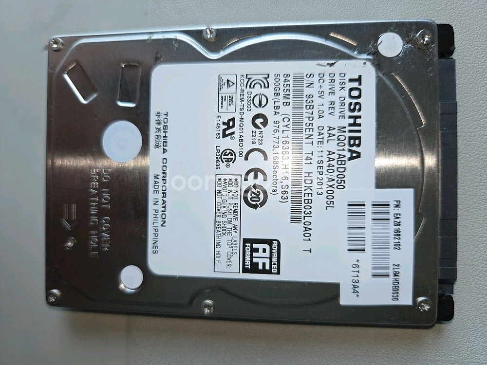 2.5인치 hdd500gb (삼성외 3종)3개--0