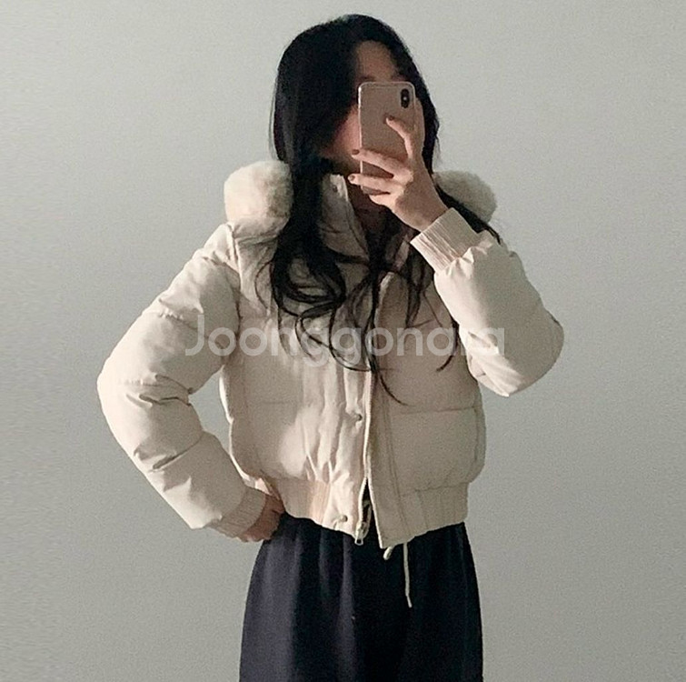 퍼안감 미니 숏패딩--7