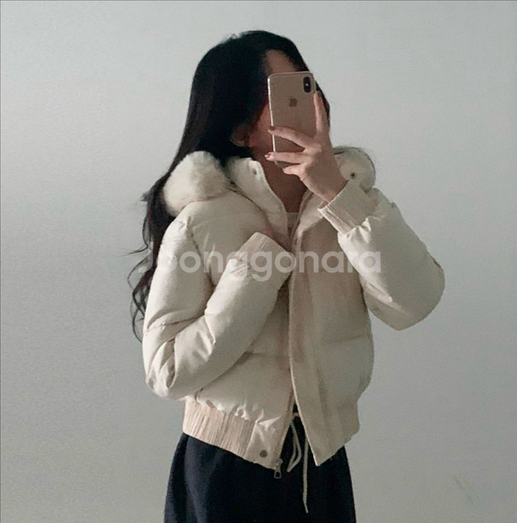 퍼안감 미니 숏패딩--8