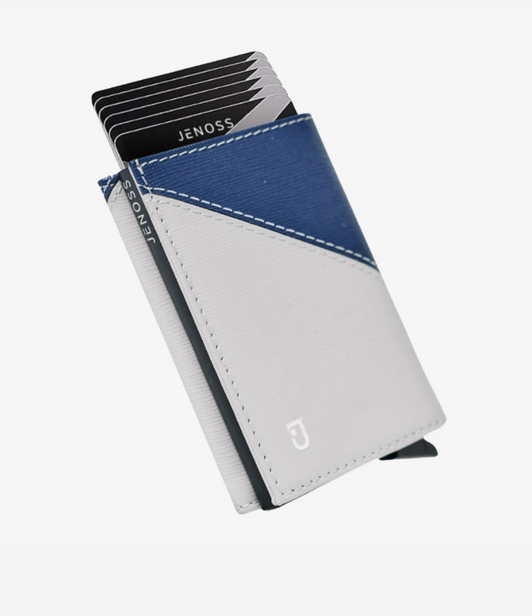 카드지갑 슬라이드 (블루/화이트)--0