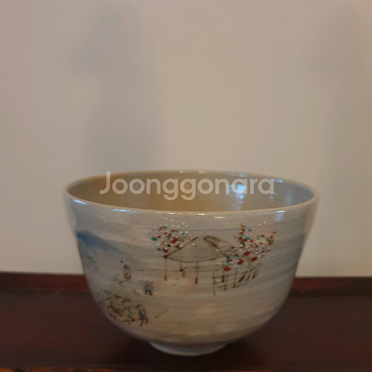 소담한 일본작가작품 다완--2