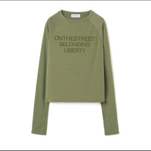 밀로 우먼 홀 래글런 티셔츠 그린