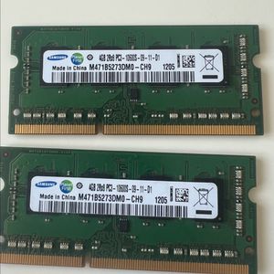 노트북 용 램 삼성 DDR3 4GB x 2개 총 8GB