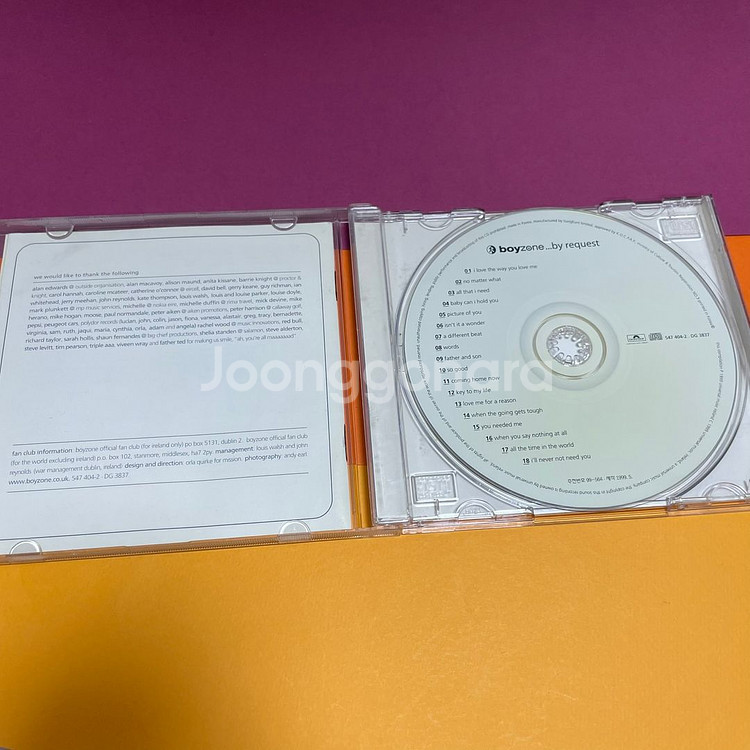 [중고음반/CD] 보이존 Boyzone 베스트앨범--4