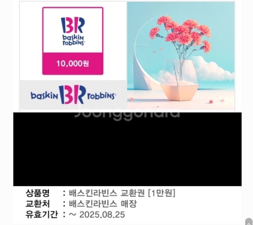 배스킨라빈스 1만원권--0